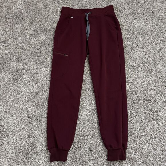 FIGS Zamora 2.0 Jogger Scrub Pants Burgundy W18SW2005 PO 1699 Size XS - Picture 1 of 12